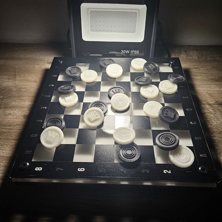 Showpiece Custom Glow In The Dark Triple Layer Checkerboard