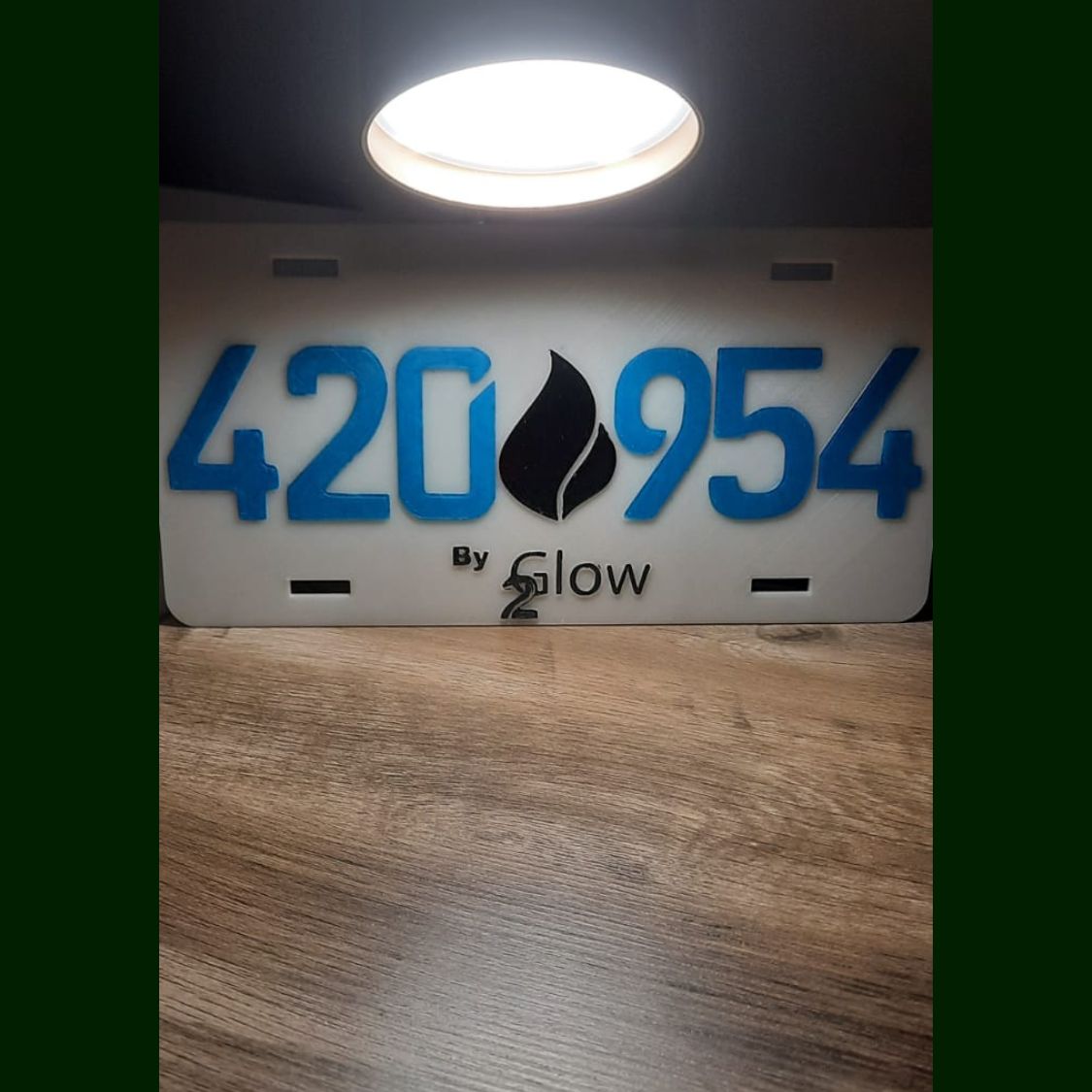 Custom 305 / 954 Wall Art Glow In The Dark 420 In-Door License Plate