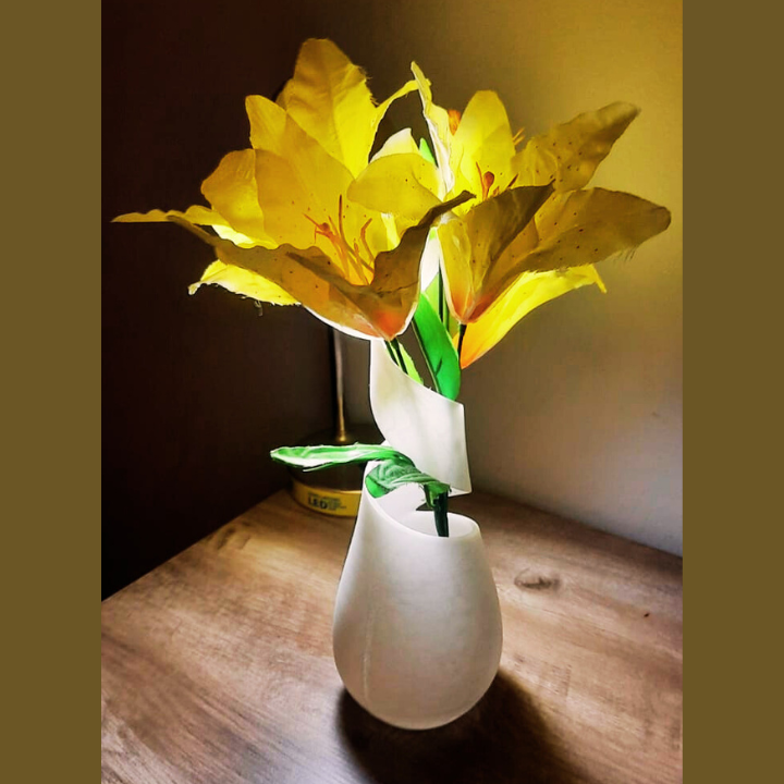 Cotton Candy Glow in the Dark Large Spiral shape table Vase
