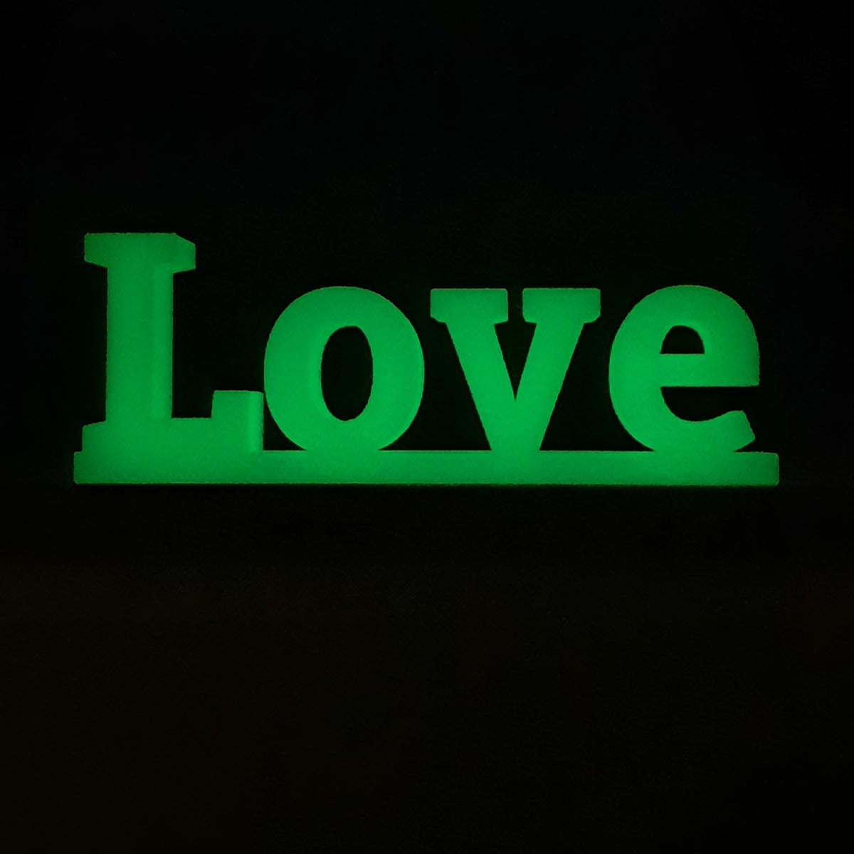 Glow In The Dark Love Table Stand 6" X 2"