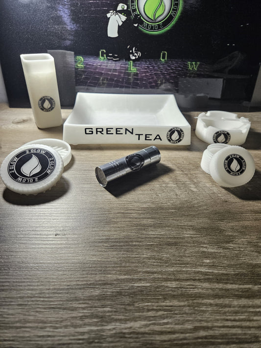5-in-1  Glow In The Dark Green Tea 420 Showpiece