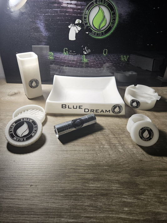 5-in-1  Glow In The Dark Blue Dream 420 Gift Box Showpiece