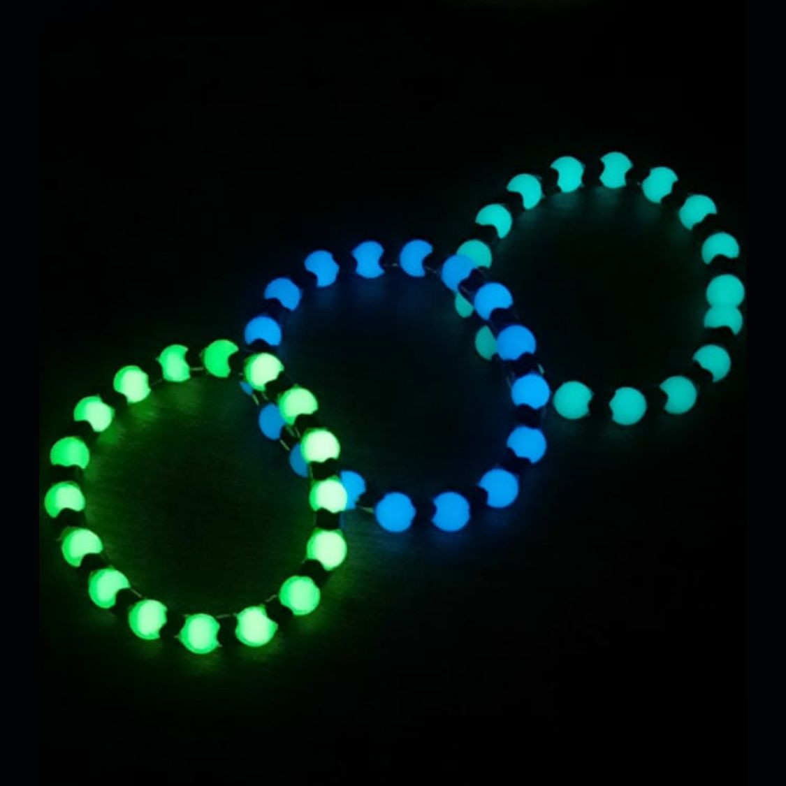 3 Piece Unisex Luminous Bracelet Glow In The Dark set