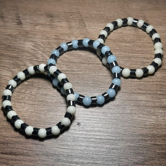 3 Piece Unisex Luminous Bracelet Glow In The Dark set