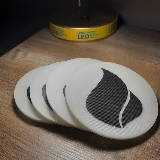 Round Glow In The Dark 4 Pack Table Coasters