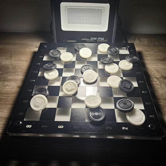 Showpiece Custom Glow In The Dark Triple Layer Checkerboard