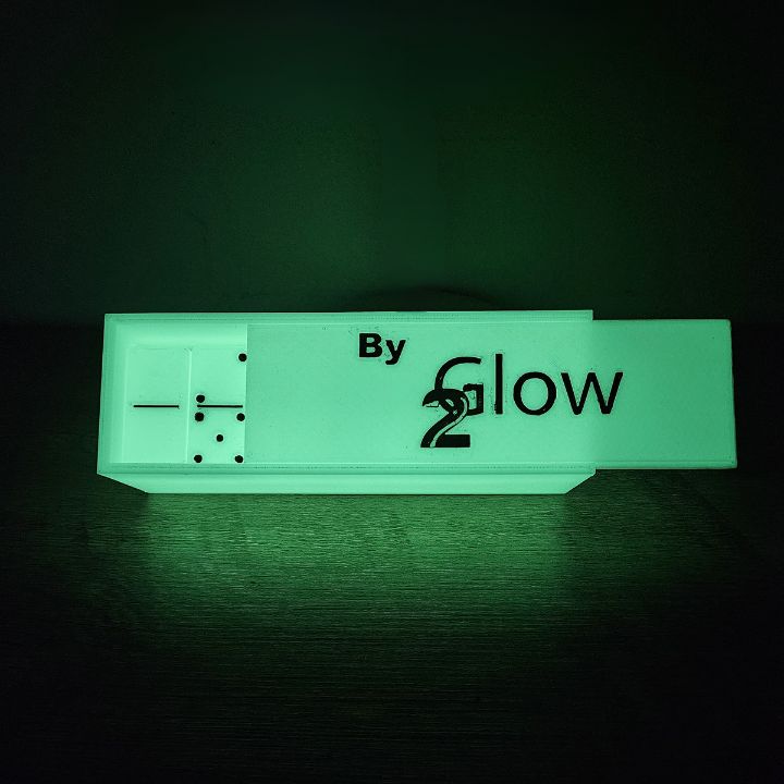 Showpiece Glow In The Dark Double 6 Dominoes Set of 28 - With Custom Glow Case