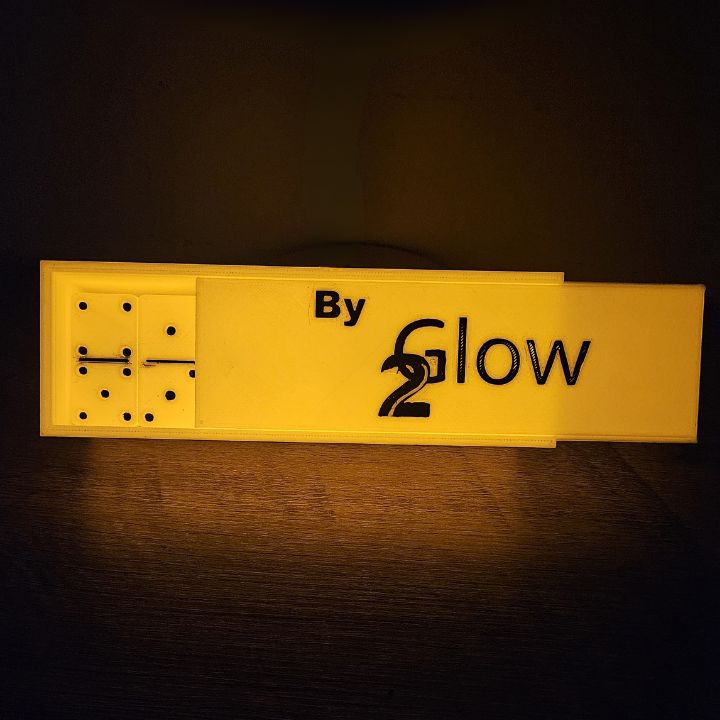 Showpiece Glow In The Dark Double 6 Dominoes Set of 28 - With Custom Glow Case
