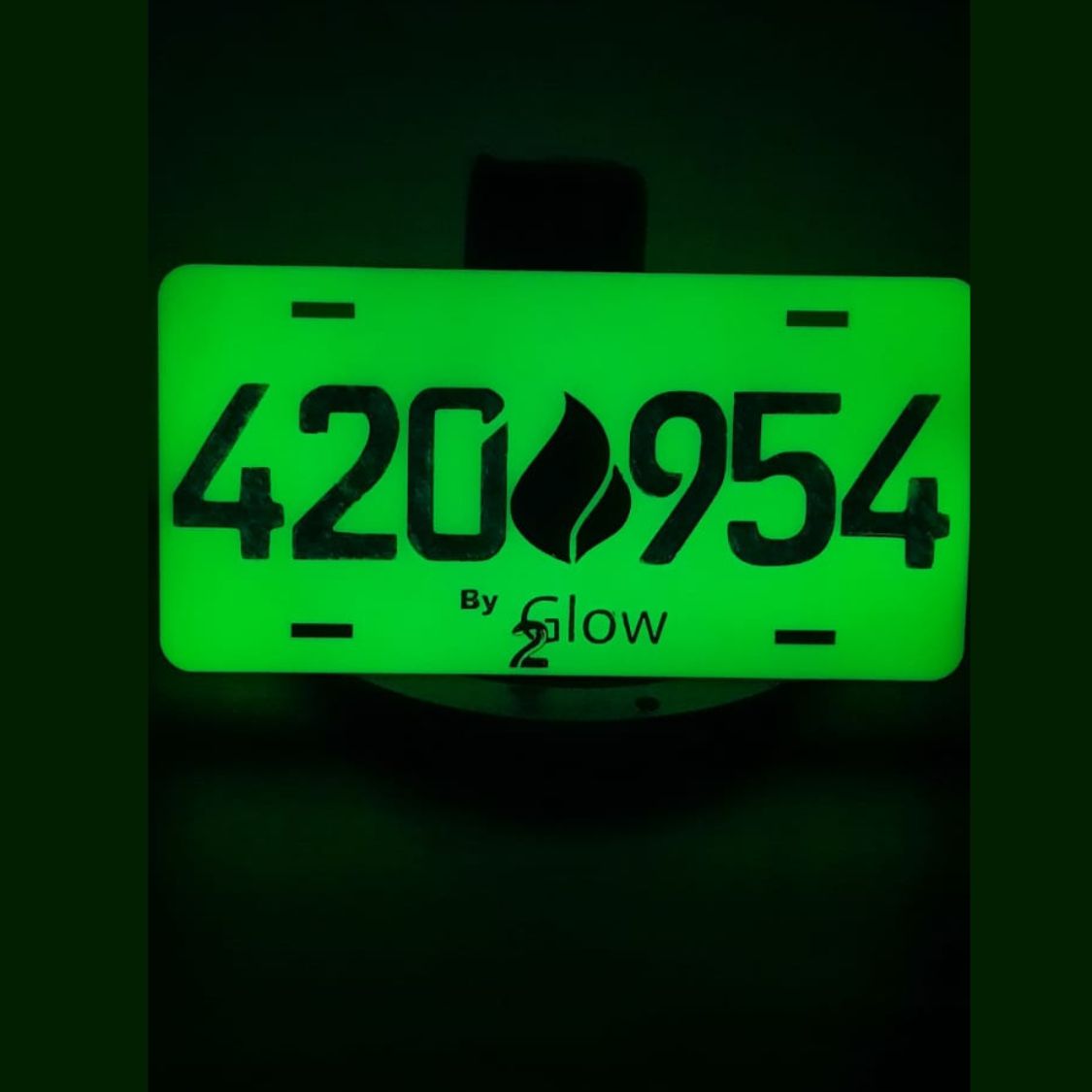 Custom 305 / 954 Wall Art Glow In The Dark 420 In-Door License Plate