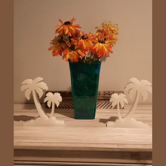 Glow In The Dark Palm Trees Set Of 2 Table Stand