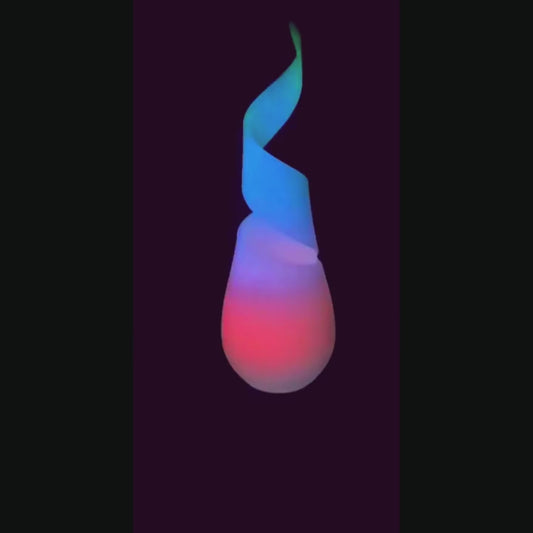 Cotton Candy Glow in the Dark Large Spiral shape table Vase