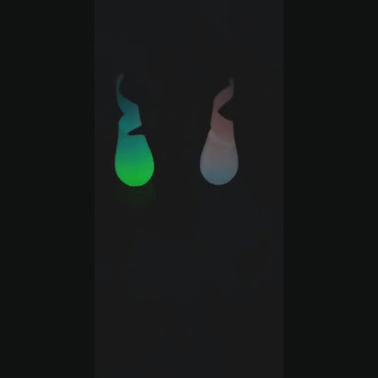 Cotton Candy Glow In The Dark Set Of 2 Spiral Table Vases