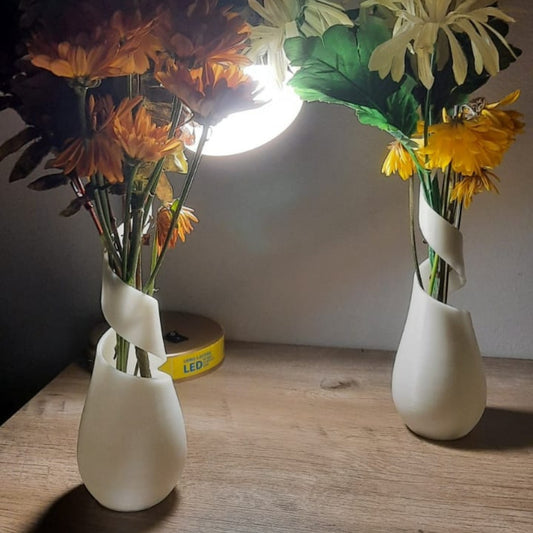 Glow In The Dark Set Of 2 Spiral Shape table Vases