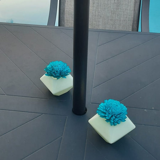 Glow In The Dark Set Of 2 Octagon Shape Table Vases