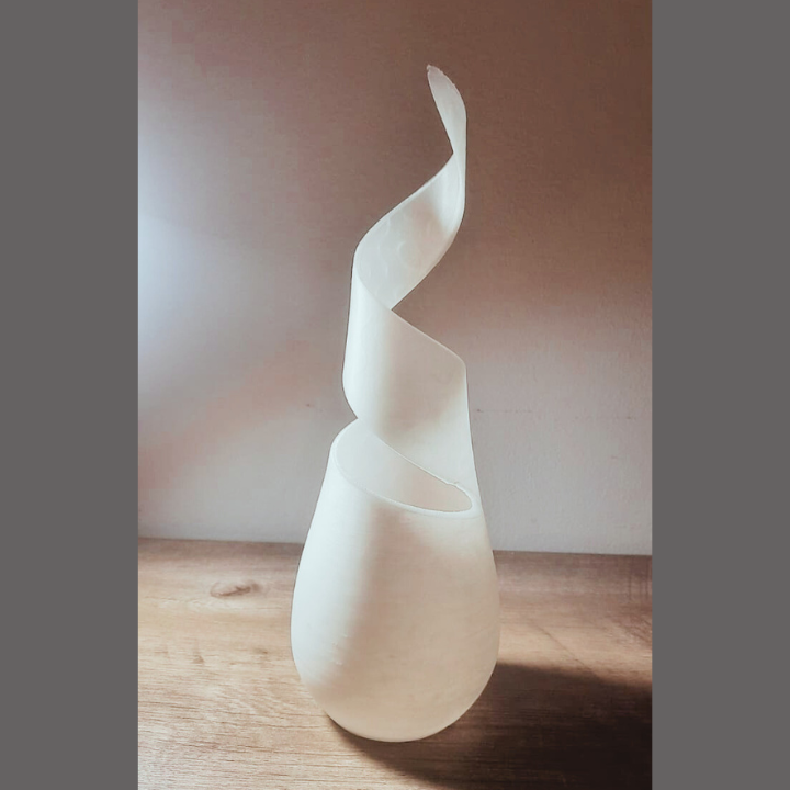Cotton Candy Glow in the Dark Large Spiral shape table Vase