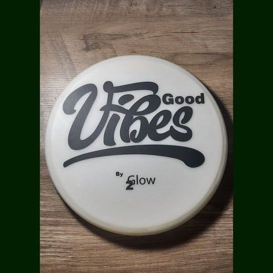 Good Vibes” Custom Wall Art Glow In The Dark Frisbee